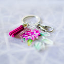 Pink Hydrangea Keychain